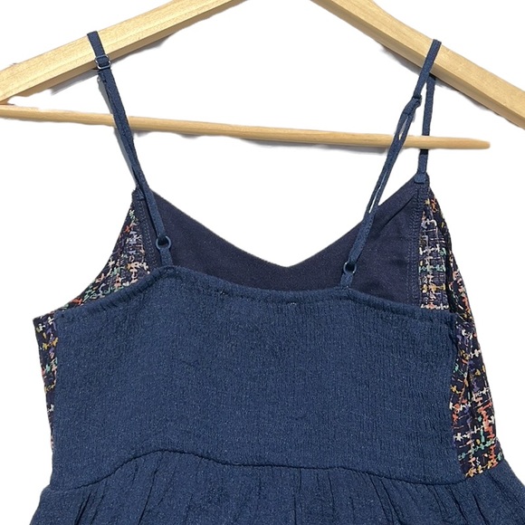 Flying Tomato Navy Blue Boho Embroidered Sundress Size Small - Picture 3 of 7